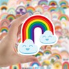 Fujitoya 100 Sheet Sticker Set, Waterproof, Rainbow, Decal, Stylish