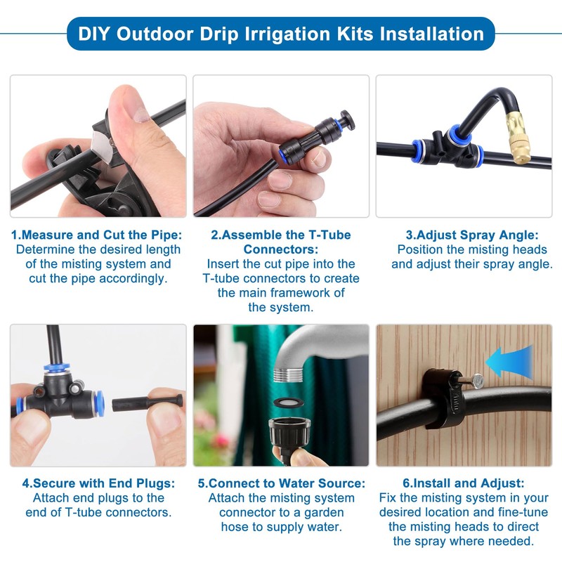 Automatic Drip Irrigation Kit 50FT - DIY Garden Watering System