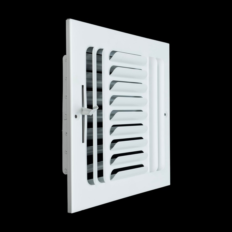 Fits 8x8 Duct Opening 3 Way Fixed Curved Blade Air