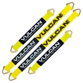 Vulcan Classic Yellow Series 2'' Complete Axle Tie Down System