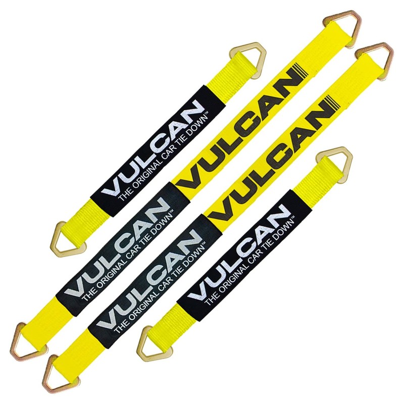 Vulcan Classic Yellow Series 2'' Complete Axle Tie Down System