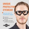 ToolFreak Spoggles Safety Glasses, EN166F Rated, Foam Padded, Clear Distortion