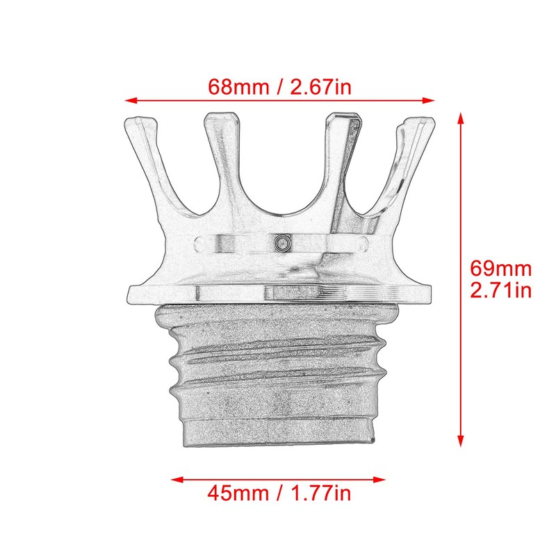 HDBUBALUS Vented Fuel Gas Tank Cap King Crown Gas Cap