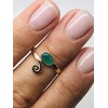 Koral Jewelry 14K Gold Plated Created Emerald Adjustable Spiral Midi
