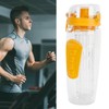 Fruit Infuser Water Bottle Anti Slip Grip Flip Top Lid