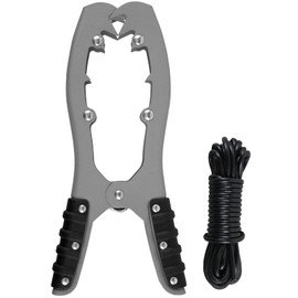 Kayak Anchor Grip Canoe Anchor Gripper with 16.5ft Rope Portable Kayak Brush Gripper with Teeth and Rubber Grips Stainless Steel Boat Anchor Clip Kayak Equipment for Fishing Kayaking(Grey)