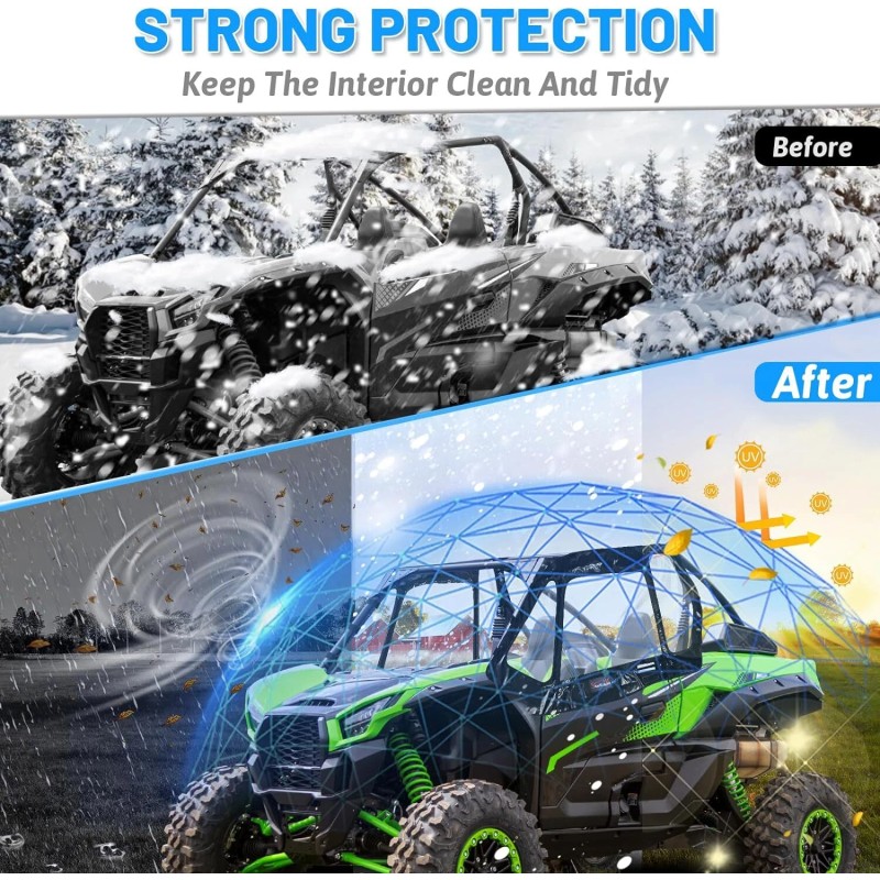 StarknightMT Upgraded Soft Upper Door Enclosure Set for 2020-2022 Kawasaki