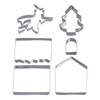 Westmark Cookie Cutters Set Gingerbread House 6-pcs, Stainless Steel, Silver