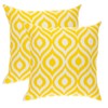 TreeWool (2 Pack Ogee Ikat Accent Cotton Canvas Cushion Covers