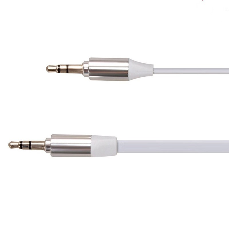 Maclean MCTV 694 W Flat Audio Cable Jack 3.5 mm