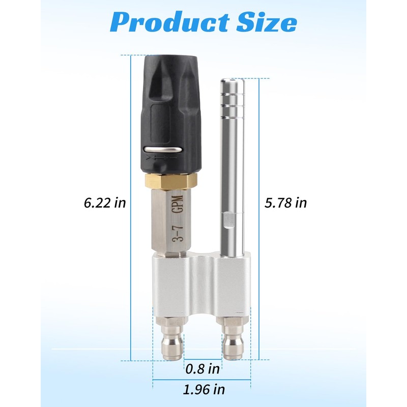 FurnyQuaint Shooter Tip M5 Twist Nozzle, Long Range Soap Nozzle,