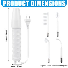 High Frequency Stick Face with 4 Probes, Professional High Frequency Stick, High Frequency Wall Beauty Face Machine, Portable High Frequency Skin Tightening for Skin Care System