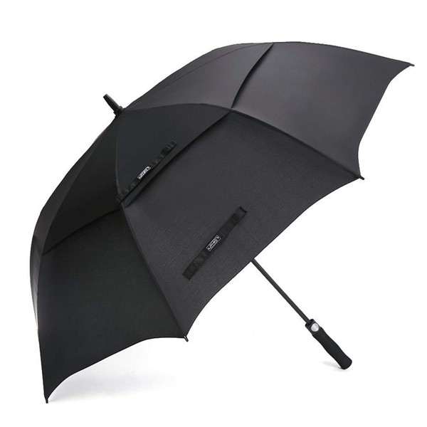 G4Free 68 Inch Automatic Open Golf Umbrella Extra Large Oversize Double Canopy Vented Windproof Waterproof Stick Umbrellas(Black)
