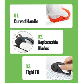 4 Pack Wrapping Paper Cutter for Rolls - Efficient Wrapping Paper Cutter for Christmas, Birthday Gifts, Ideal for Paper Rolls, Black