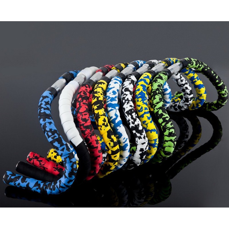 KINGOU Yellow & Blue Camouflage EVA Road Bike Handlebar Tape