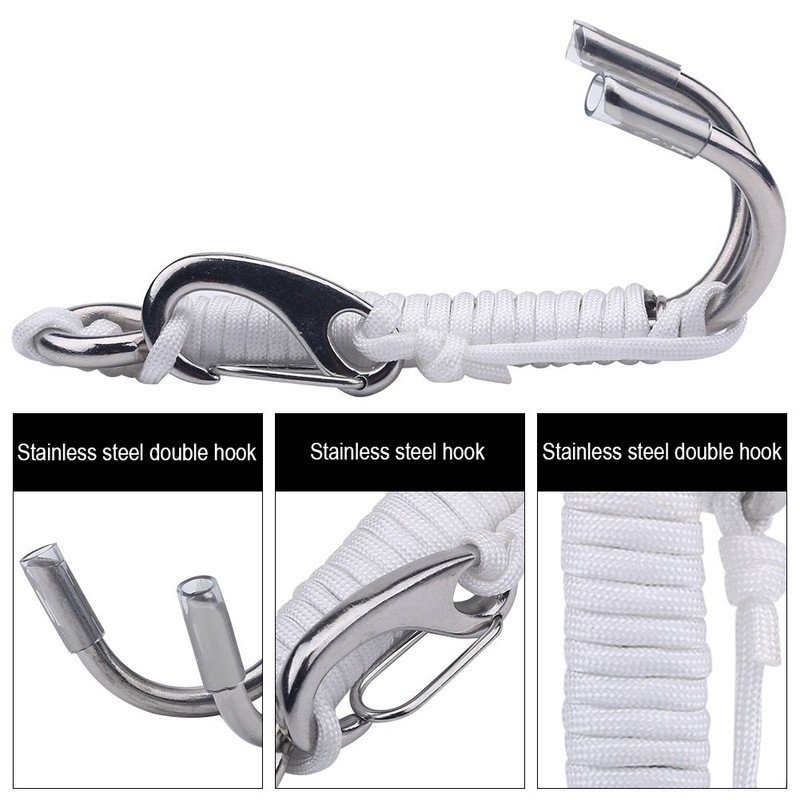 Tbest Reef Hook, Reef Hook, Diving, Double Stainless Steel Reef