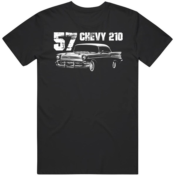 PurpleMonkeyTees 1957 Chevy 210 Front Three Quarter View with Model