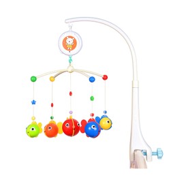 Meero London 6915 New Born Baby Cot's Mobile Musical Stroller's Activity Toy,Adjustable Arm to Fit All Cots, 12 Songs with Music Modes Suitable from Birth,0+ Months