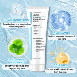 Youthful Formula Ultimate Moisturizing Cream with Hyaluronic Acid, Collagen and Centella Asiatica - Moisturizing and Hydration for All Skin Types - 2 Pack