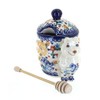 Blue Rose Polish Pottery Butterfly Honey Pot