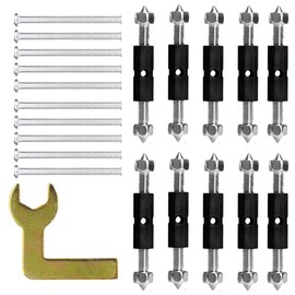 20 PCS Cassette Screws Support Rod Kit Repair 86 Type Junction Box Tools Adjustable Cassette Repair Device Screws with a Wrench Set for Wall Mount Junction Box Tools Electrician Accessories