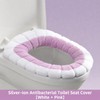 Ag+ Silver Ion Antibacterial Toilet Seat Cover, Universal Stretch-Fit Washable
