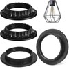 YINGLUBEN 4 Pack Lampshade Reducer Rings, E27 Lamp Shade Adapter Ring, E26 Lampshade Ring Converters, Plastic Light Socket Shade Rings, Light Shade Replacement Parts