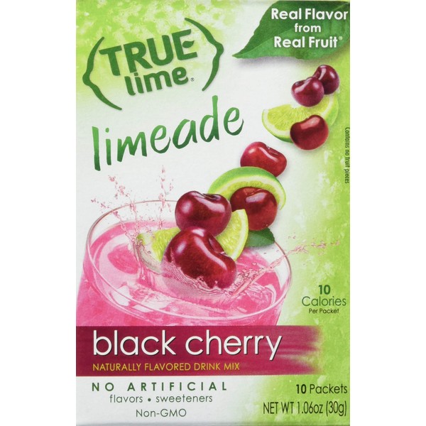 True Black Cherry Limeade Drink Mix, 10 Count, Pack of 4