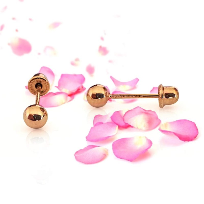 Aretes bebé oro 10 kilates dormilonas (2.5mm)