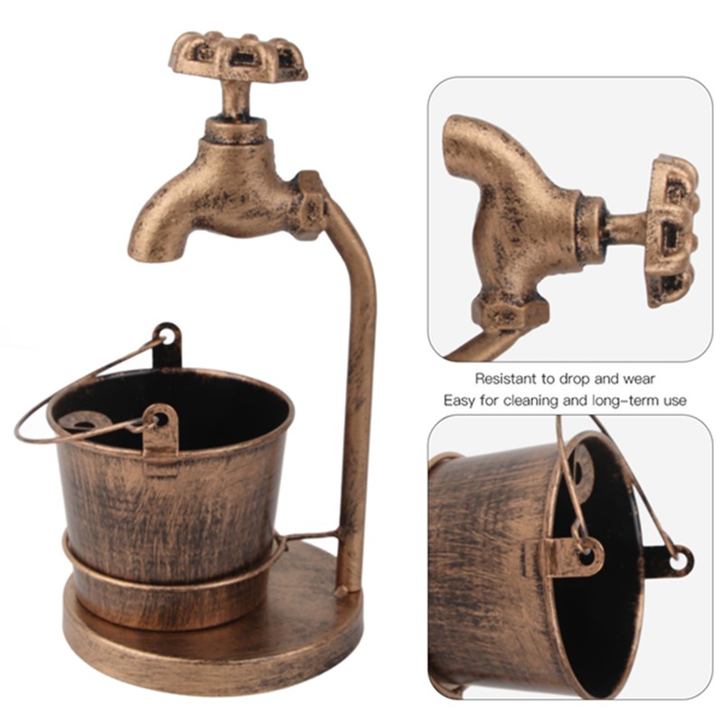 Iron Ashtray Vintage Hand‑Made Craft Faucet‑Shaped Ash Tray Bar Props