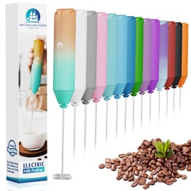 Powerful Milk Frother Handheld Foam Maker, Mini Whisk Drink Mixer for Coffee, Cappuccino, Latte, Matcha, Hot Chocolate, No Stand, Meadow