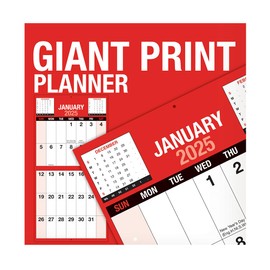 Zopper 2025 Giant Print Calendar Month to View Bound Wall Planner Wall Hanging Organizer Environmental Friendly Month to View Giant Wall Planner Ideal for home, office, school, college