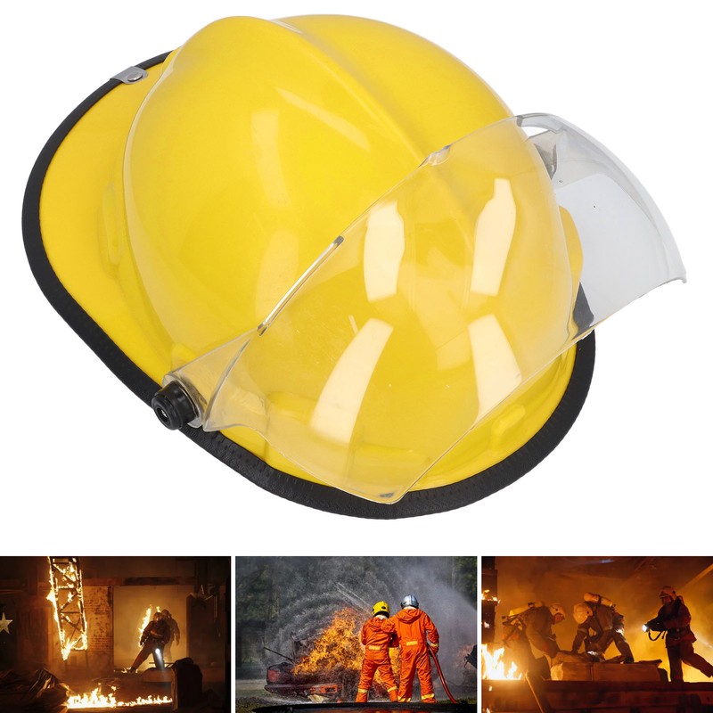 Fire Rescue Helmet with Face Shield Flame Retardant Adjustable Shock