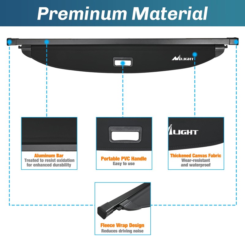 Nilight Trunk Cargo Cover for Hyundai Ioniq 5 2022 2023