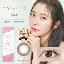 Colorcon TOPARDS Topaz Rino Ishihara Sashi, One Day, 10 Pieces, Strawberry Quartz (with degrees) [-10.00]