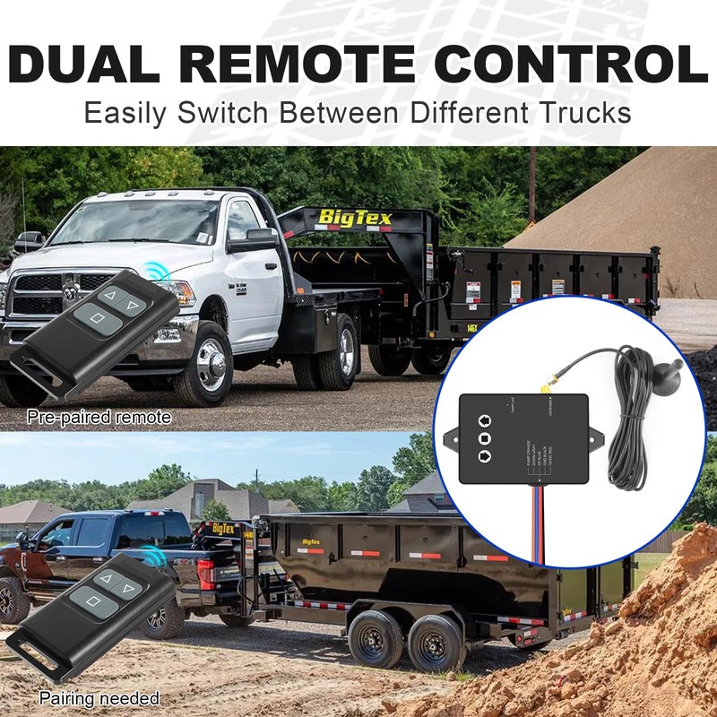 NeaLia Wireless Dump Trailer Remote Control Kit, Upgraded Dump Trailer