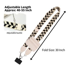 Clip and Go Crossbody Phone Strap with Wallet, Lanyard, and Zipper Pouch (Leopard Texture)