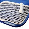 Dog Potty Tray with Raised Fences Removable Mesh Grid Pad