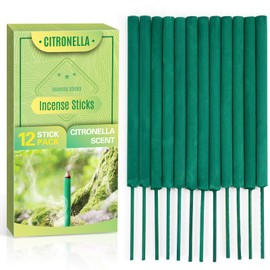 LA BELLEFÉE Incence Sticks Citronella Incence Stick Lemongrass Sticks 12 Sticks Per Box for Outdoor, Garden, Patio & Camping
