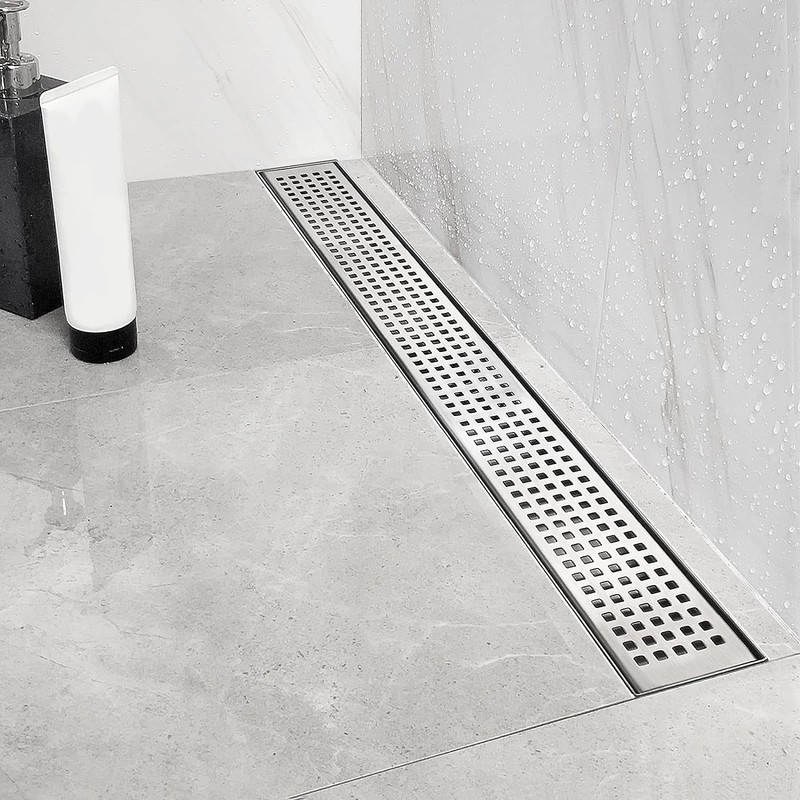 Neodrain 24-Inch Brushed Linear Shower Drain,Stainless Steel Linear Drain with