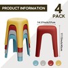 Anywish 4 Pack Stackable Classroom Stools 18 Inch Nesting Plastic