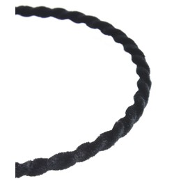 VINGTAINE HK-292-BK- Hair Headband Twist Velour Thin Simple Hair Accessories, Adult Casual