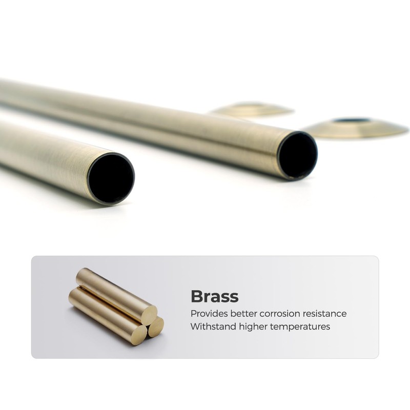 VANCOCO 2Pcs 300mm×18mm Radiator Pipe Sleeves, Satin Nickel Radiator Collars