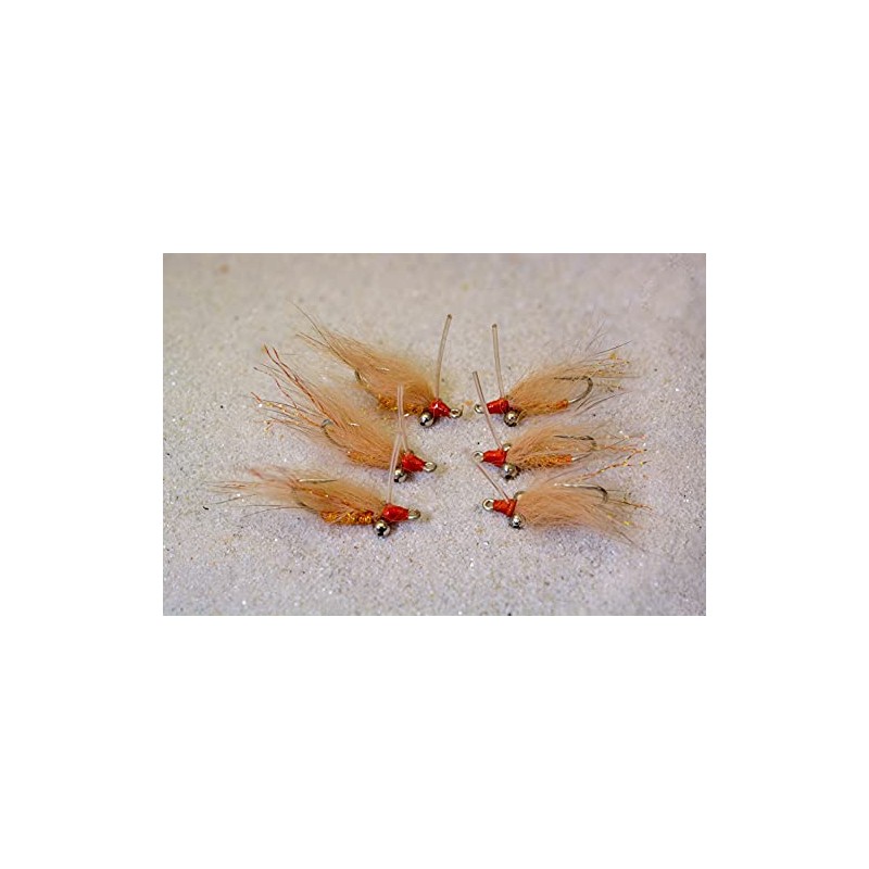 Crazy Charlie Bonefish Fly Fishing Flies - Tan/Orange - Mustad