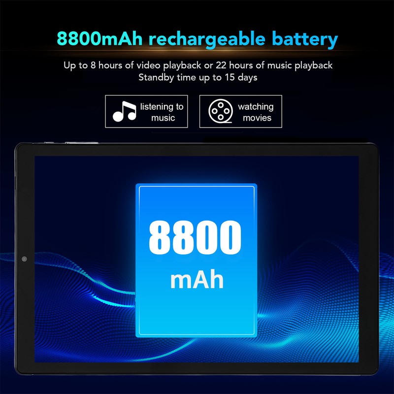 10.1 Inch Tablet for Android 12 10 Core CPU 6GB