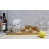 BothEarn Small Round Glass Ice Bucket Kits, Heavy Thick Wine