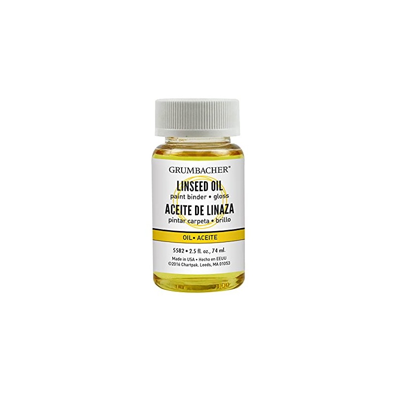 Grumbacher Linseed Oil Medium for Oil Paintings, 2-1/2 Oz. Jar,