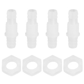 VGOL 4pcs 10mm Plastic Pagoda Connectors Plastic Straight Through Connector Barb Connector Plastic Straight in-Line Connector Plastic Hose Connector Fish Tank Accessories