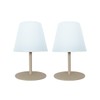 Lumisky TWINS Set of 2 LED Table Lamps, Cream, Height