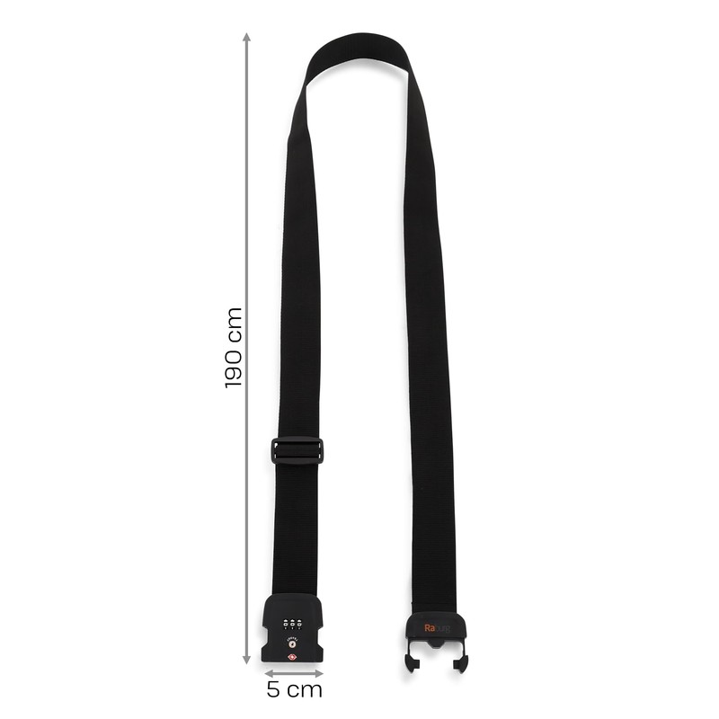 Raburg Set of 3 Luggage Straps with TSA Combination Lock,